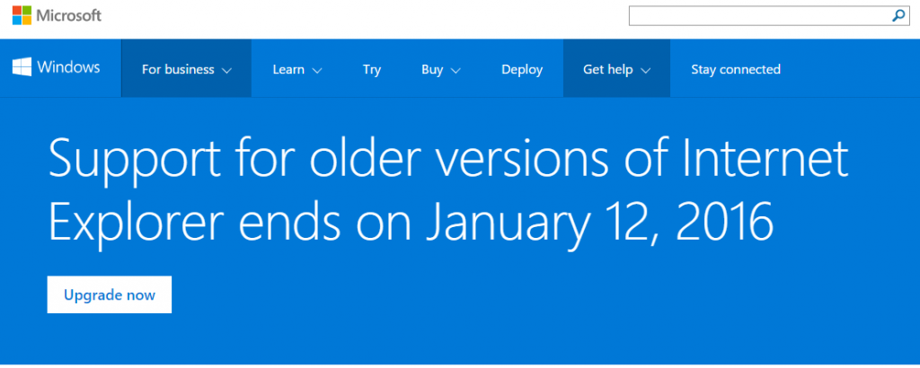 microsoft internet explorer 10 end of life